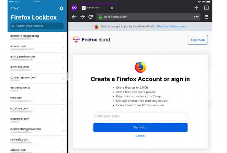 Firefox lanza una nueva versión para iPad